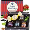 Gepp's Feinkost Kit degustazione spezie e salse Happy Birthday | Set 5 mini prodotti: mix dip, salsa BBQ, marmellata, sale fino e specialità all'amaretto | Regali originali buongustai