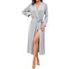 Marvmys Vestaglia da Donna Elegante Kimono Morbido Loungewear da Casa | Vestaglia lunga con scollo a V e maniche lunghe. Chiusura con cintura regolabile. Silhouette fluida e taglio strutturato.