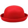 Generic Elegante cappello a bombetta panama per adulti, tinta unita, arrotolabile, unisex, classico, in lana, rotondo, a bombetta, per partner pescatori