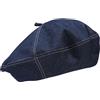 Happy Cherry Berretto Basco in Denim Donna Cappello da Artista in Stile Francese Berretto Piatto Blu Casual Tinta Unita