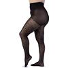 LEELA LAB Collant Donna Curvy Fashion - Collant Pois 30 Denari Calze curvy taglie forti, Calze donna curvy velate e ricamate con pois - Made in Italy per ogni occasione