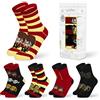 Harry Potter Calzini Donna Adolescenti EU 35-41, Pacco da 5 Traspirante Hogwarts Calze Donna Fantasia, Idee Regalo per Lei
