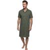 Henry Terre Hanno - Camicia da notte da uomo con colletto a camicia, a maniche corte, taglia M-3XL, fantasia con tasca sul petto, stampa grafica
