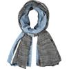 DAMILY Moda Uomo Sciarpa A Pieghe A Righe Confortevole Cotone Lino Inverno Stelle Scialle, Marina-Grigio, M