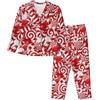 JBYJBX Candy Canes Stampa Affordable, chic ed elegante delle signore Homewear delle donne a maniche lunghe Set pigiama