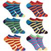 Rozgul 12 paia di calzini a righe | colori estivi | fodere alla caviglia invisibile taglio basso sport corsa calzini sneaker | traspirante e traspirante