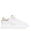 Tosca Blu Sneakers Donna in Pelle con Accessorio e Perle - Suola Platform 4 cm - Comfort e Stile Glamour (Bianco/Biege, Sistema Taglie Calzature EU, Adulto, Donna, Numero, Media, 39)