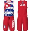 GQWJKSZ Bandiera di Cuba (3) Maglia da Basket Uniforme Completo per Uomo Adulto Set da Allenamento Atletico