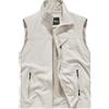 Foweknow Gilet estivo da uomo, leggero, da corsa, da lavoro, in softshell, sottile, con tasche con cerniera, colletto alto, traspirante, per campeggio, fotografia