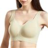 Fittingirls Reggiseno Senza Ferretto Donna - Scollo a V Senza Cuciture Seamless, Imbottitura Rimuovibile e Cinghie Regolabili, Comodo con Supporto Quotidiano