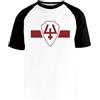 Newtee Calcio Padova T-Shirt Baseball Unisex Bianca con Maniche Corte Nere Unisex White Baseball T-Shirt Black Short Sleeve