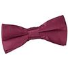 Dqt - Papillon preannodato, per ragazzo, in raso, tinta unita, da smoking, per eventi formali e matrimoni Burgundy Taglia unica