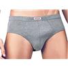 Primal N. 6 Slip Uomo in Cotone BIELASTICO Soft Elastico RIBATTUTO Tinta Unita Assortito (Nero,Blu e Grigio)