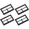 uxcell 4 fibbie per cintura a polo singolo, 3,3 cm, 3,8 cm, 4,3 cm, 4,8 cm, fibbia rettangolare regolabile per borsa in pelle