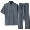 Bauzuoyo Tai Chi Tuta unisex tradizionale cinese arti marziali Kung Fu Qi Gong Wing Chun Wushu Primavera Estate Allenamento Uniforme Manica Lunga Tuta Donna Uomo Senior Principiante