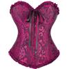 Purlonty Corsetto per Donne, Corpetto Top in Broccato, Sexy Burlesque Overbust Corsetti Bustino Vintage Romantico, Halloween Carnevale Natale balli feste Disponibile in Molti Colori Taglie XS-6XL