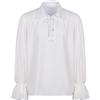 Generic Camicia Medievale Uomo Maniche Volanti- Camicia Pirata Scollo A Pizzo Tinta Unita Larga Casual Vintage Vampiro Camicetta Chic Rinascimento Halloween Carnevale Show Top 2025