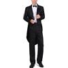 ZNLFS Smoking da uomo Abiti Formali Slim Fit Giacca Rondine Coda Cappotto Musicista Cosplay Adulto Mago Tailcoat Costume Spettacolo di Magia Swallowtail