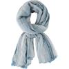 DAMILY Moda Uomo Sciarpa A Pieghe A Righe Confortevole Cotone Lino Inverno Stelle Scialle, Marina-Grigio, M
