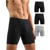 CLOSEMATE Boxer da Uomo in Viscosa di bambù, Confezione da 3 | Traspiranti, con Tasca Anatomica e Gamba da 15 cm Anti-Sfregamento per un Comfort che Dura Tutto il Giorno