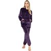 CityComfort Set Pigiama Donna Invernale in Pile, Pigiami con Cappuccio, 2 Pz Abbigliamento da Casa, Regalo Donna Adolescenti