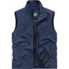Foweknow Gilet estivo da uomo, leggero, da corsa, da lavoro, in softshell, sottile, con tasche con cerniera, colletto alto, traspirante, per campeggio, fotografia