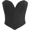 Syrads Corsetto Donna a Copertura Seno con Stecche, Bustier senza Spalline, Crop Top Allacciato sul Retro, Modello Modellante Sensuale per Uscite e Feste