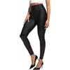 Zilams Pantaloni Ecopelle Donna Addominale Control Leggins Pelle Donna | Vita Alta Leggings Elasticizzati Push Up,per Incontri Feste Nero Opaco