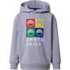 NORTH SAILS Felpa Hoodie Bambino in Cotone Bio con Stampa Logo Grafica