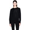 Armani Exchange Maglione da Donna a Maniche Lunghe con Logo Firmato Tono su Tono
