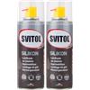 Svitol Lubrificante Spray 200 ml al silicone, per plastiche, impermeabilizza, resiste alle temperature, rinnova guarnizioni, cannuccia integrata, valvola 360° (Confezione da 2)