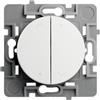DEBFLEX - Casual Evo - Interruttore tapparella - Comando a tre pulsanti - Norma NF EN60669 - ABS + Staffa in metallo - Installazione a incasso - Bianco - 48 x 48 x 39 mm