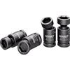 HAZET Set di chiavi a bussola per avvitatori a percussione 900SG-1721/4, 4 pezzi, snodato, 17-21 mm, 1/2 pollice quadrato, profilo di trazione esagonale esterno, angolo di rotazione 25 gradi