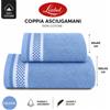 Liabel Asciugamani Set 2 pezzi 100x50 e 60x40 Azzurro
