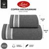 Liabel Asciugamani Set 2 pezzi 100x50 e 60x40 Grigio