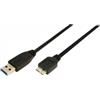 LogiLink USB Cable 3.0 AM to Micro BM black 2,00 m [CU0027]