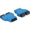 Delock Adattatore usb 3.0 Delock Pinheader -> 2x A Bu/Bu [65670]