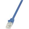 Logilink Cavo di collegamento RJ45 Rete CAT 6 U/UTP 5 m Blu con protezione LogiLink [CP2076U]