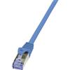 Logilink Cavo di collegamento RJ45 Rete CAT 6A S/FTP 10 m Blu Ritardante di fiamma, con protezione LogiLink [CQ3096S]