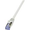 Logilink Cavo di collegamento RJ45 Rete CAT 6A S/FTP 10 m Grigio Ritardante di fiamma, con protezione LogiLink [CQ3092S]