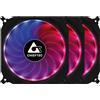 Chieftec Set ventola 120x120 Chieftec Tornado RGB 3pz Nero [CF-3012-RGB]
