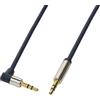 Logilink Cavo Audio LogiLink 3,5mm Stereo M/M 90gradi angolato, 1.00m, blu [CA11100]