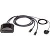 Aten Switch KVM Aten 4K DCI 0.74W cablato 1.2m Nero [US3312]