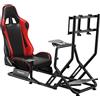 HUZARO Cockpit da corsa Huzaro Speed 6.0 pieghevole/per schermo 50''-fino a 35kg/sedile porta 120kg Nero/Rosso [HZ-SPEED 6.0]