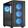 Chieftec Case Hunter 3 GS-03B-OP Middle Tower ATX vetro temperato 4x ventole Argb Nero [GS-03B-OP]