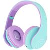 PowerLocus Cuffie PowerLocus P2 Kids wireless Bluetooth 3.5mm Turchese/Viola [PWL-P2KIDS-TEALP]