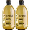 Deto Andrea Milano, Aceto di Mele Biologico, Ricco di Proteine, da Usare come Condimento su Insalate o Verdure, Dolce e Delicato, Made in Italy, 500 ml (Confezione da 2)