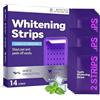DiviDermy Strisce Sbiancanti Professionali Per Denti, Strisce Sbiancanti Denti Viola | 7 pairs (14 patches) Kit Sbiancamento Dentali, Effetto Rapido, Per Sbiancamento Delicato, Sorriso Luminoso