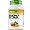 vit4ever Estratto di Curcuma - 180 Capsule - Alto dosaggio | 500 mg di Curcumina al giorno - 95% contenuto di Curcumina - Estratto di Kurkuma di qualità - Vegano - Senza additivi inutili