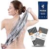 Yiclick Asciugamano Esfoliante Corpo, 2 Teli, Spugna Doccia Esfoliante da 101,6 cm, Scrub Corpo Esfoliante, Body Scrub, Spugna Corpo, Lavaschiena per Doccia, Alternativa al Guanto Esfoliante Corpo